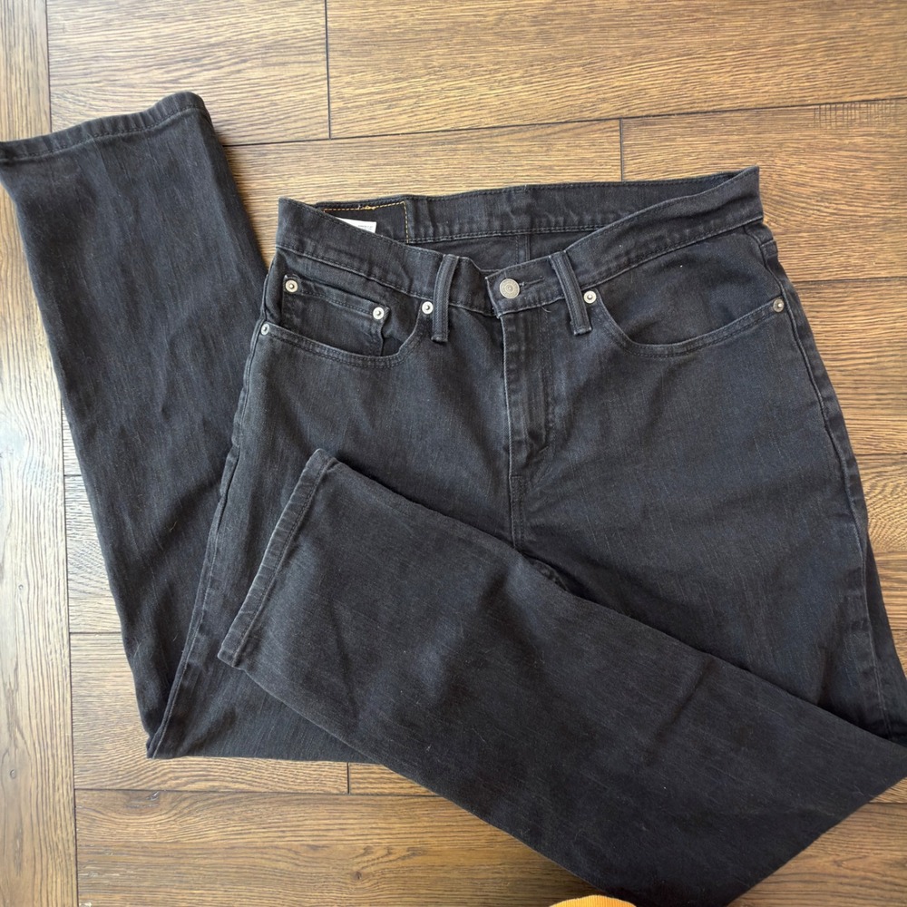 Levis 559 Relaxed Straight Jeans Mens 31x34 Washed Black Denim Pants